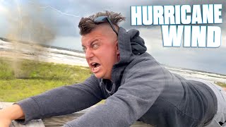 BLOWN AWAY BY HURRICANE WIND AT THE BEACH!