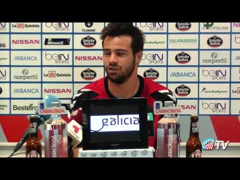 Rueda de Prensa.  A. Campillo.  Jugador CD Lugo