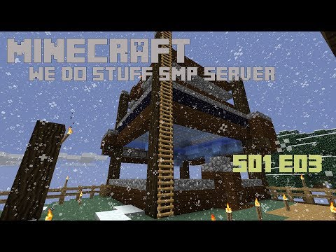 Ice farm construction - Minecraft S01E03 We Do Stuff Server