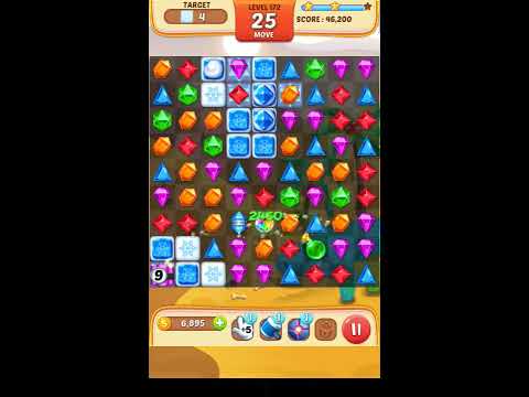 Jewel Match King Level 172 - Walkthrough ( No Booster )