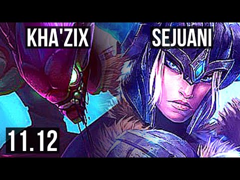 KHA'ZIX vs SEJUANI (JUNGLE) | 7/0/10, 2.7M mastery, 1600+ games, Godlike | KR Master | v11.12