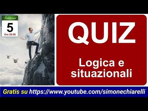 Quiz in diretta (logica, matematica e situazionali) con Simone Chiarelli (5/2/2026)