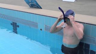 Трубка фронтальна Zoggs Centre Line Snorkel чорно-бірюзова