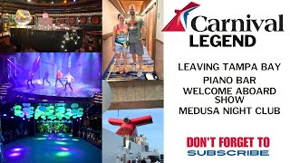 Carnival Legend Embarkation Day - Tampa Port Part 2 - Going Under the Bridge and Evening Festivities