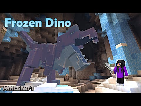 Building a DINOSAUR Ranch in Minecraft / 04: Finding the King of Dinosaurs FROZEN in Ice