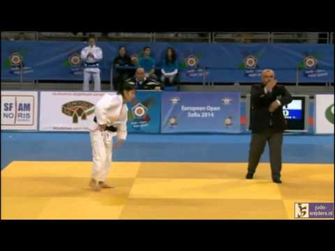 Judo 2014 European Open Sofia: Damyanova (BUL) - Dzhabrailova (UKR) [-48kg] semi-final