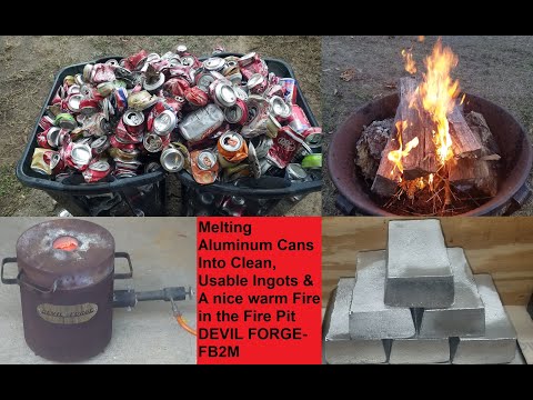#Devilforge Melting Aluminum Cans into some clean Aluminum Ingots and Christmas Card GAW Results