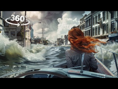 360° Escaping the Tsunami: Asteroid Impact in VR 360 Video 4K Ultra HD
