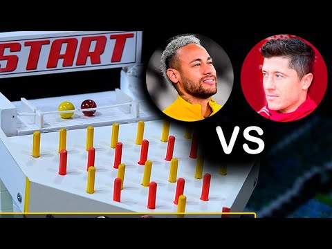 Marble Race - Neymar vs Lewandowski - Who wins this battle in the marbles?