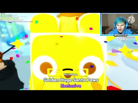 I Can Believe Russo Hatch a Golden Huge Santa Paws In Pet Simulator X (Forgot)