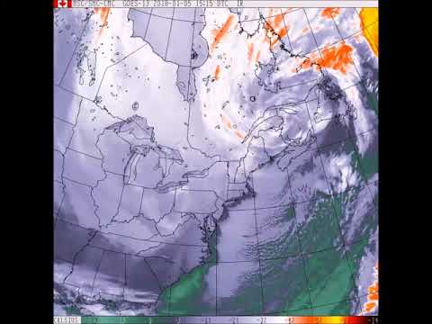 2018 Winter "Bomb Cyclone" Satellite Animation