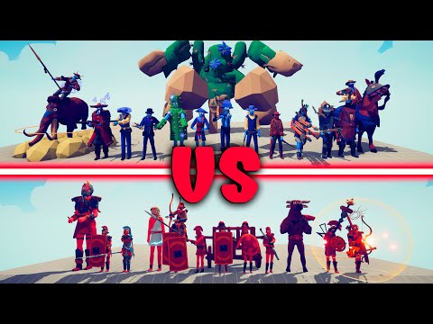 WILD WEST TEAM vs ANCIENT TEAM - Totally Accurate Battle Simulator TABS