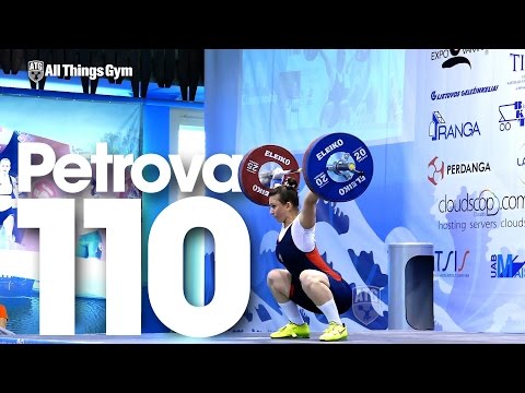 Maria Petrova (75kg) 110kg Snatch 2015 European Junior Weightlifting Championships