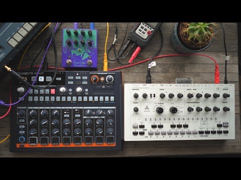 How I make Techno // Drumbrute Impact + Avalon Bassline + EQD Pyramids