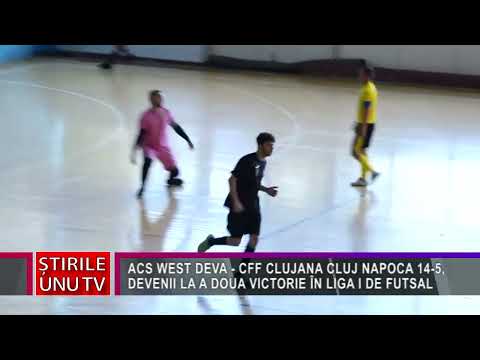 ACS WEST DEVA - CFF CLUJANA CLUJ NAPOCA 14-5, DEVENII LA A DOUA VICTORIE ÎN LIGA I DE FUTSAL