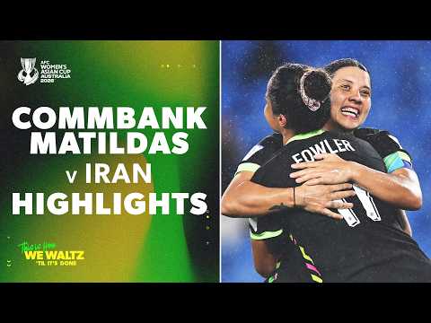 Sayer Stunner! Fowler Ends Goal Drought & Kennedy Brace | Matildas 4-0 Iran Highlights
