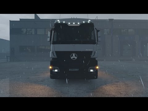 Короткий снежный стрим или из Питера в Питер на Mercedes actros MP3