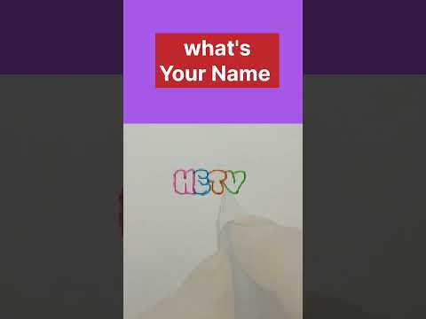 Hetvi || Name Art || Bubble letters #calligraphy