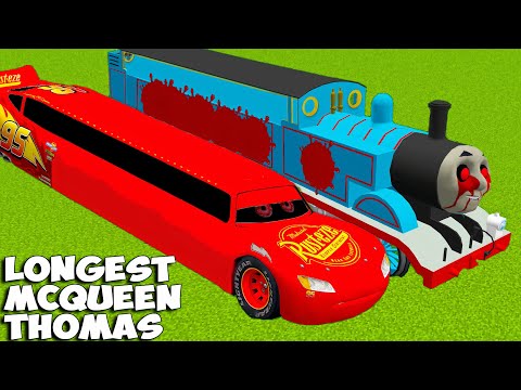 This is REAL LONGEST LIGHTNING MCQUEEN.EXE VS LONGEST THOMAS TANK Engine in Minecraft - Coffin Meme
