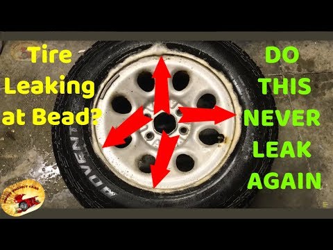 How To STOP SLOW TIRE AIR LEAKS....How To Break a Tire Bead at HOME..DIY!
