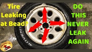 How To STOP SLOW TIRE AIR LEAKS....How To Break a Tire Bead at HOME..DIY!