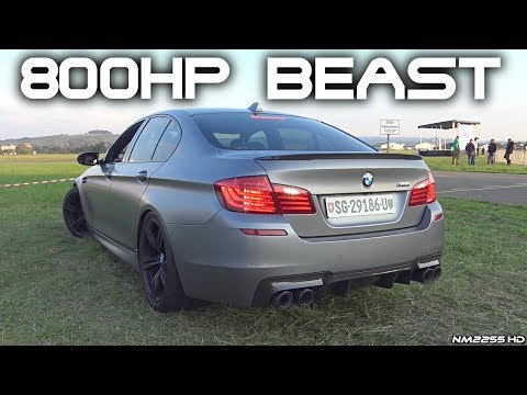 800HP TTH Turbolader BMW M5 F10 with Straight Pipes LOUD Sounds!