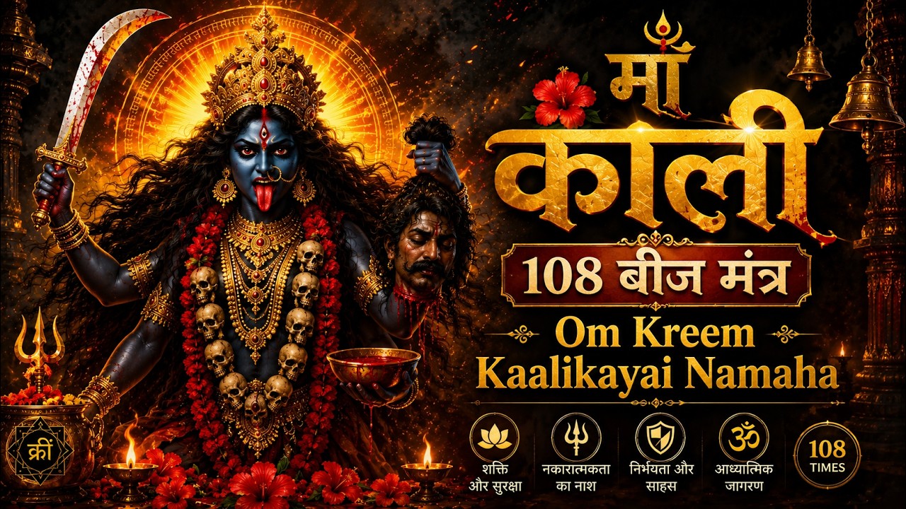 Maa Kali Beej Mantra 108 Times - 432 Hz - Om Kreem Kalikayai Namah