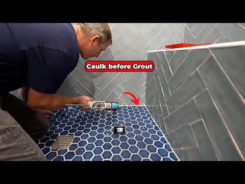 How to Caulk a Shower and Make Grouting Easier | Caulk Before Grout
