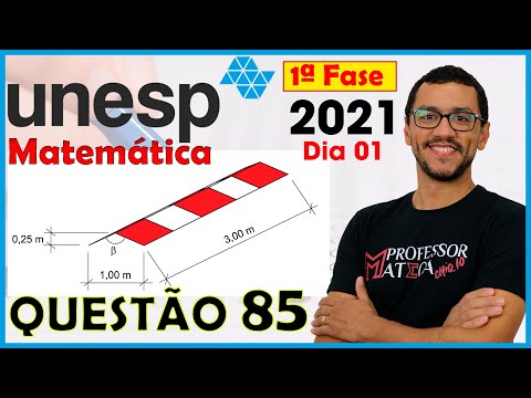 UNESP 2021 | Questão 85 | Resolução Matemática dia 1|  Valor do ângulo Sinalizador