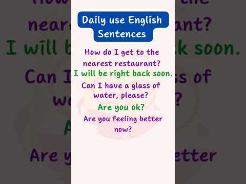 English Sentences for daily use. #learnwithnativespeaker