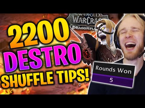 "HUGE MONGO BURST DAMAGE!" - 2200 Destruction Warlock Solo Shuffle Tips - Cobrak Dragonflight PvP