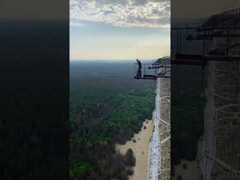 On top of the famous Duga Radar #travelblogger #4k #ukraine #videography #travelvlog #chernobyl