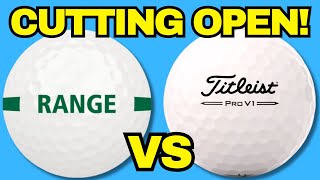 Range Ball vs Titleist Pro V1 Golf Ball! (What’s Inside?)