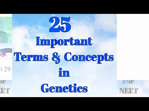 Important terms & concepts in Genetics / Terminology...