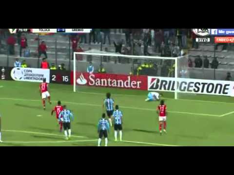 Gol de Enrique Triverio de penal - Doblete - Toluca 2 Vs 0 Grêmio - Copa Libertadores 2016