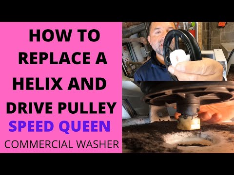 HOW TO REPLACE A HELIX AND A DRIVE PULLEY ON A SPEED QUEEN COMMERCIAL WASHER