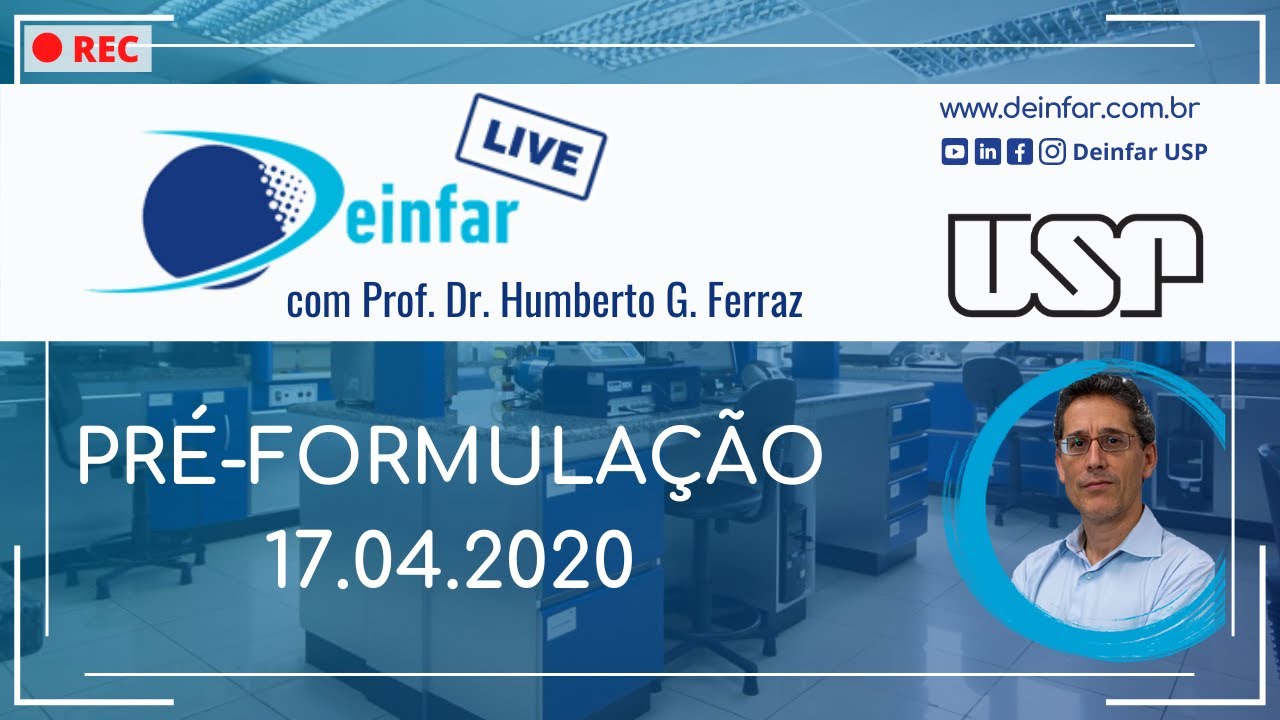 Pré-Formulação de Fármacos  17/04/2020