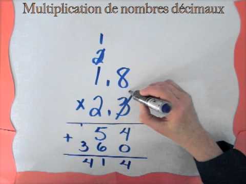 comment poser une multiplication avec virgule