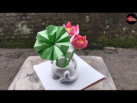 How to Make Origami Water Lily | Origami Paper Lotus Flower 