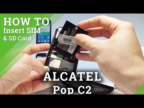 How to Insert SIM and SD Card in ALCATEL Pop C2 |HardReset.info