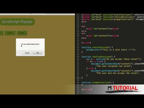 Tutorial JavaScript for beginners #52   JavaScript Popups # M Tutorial