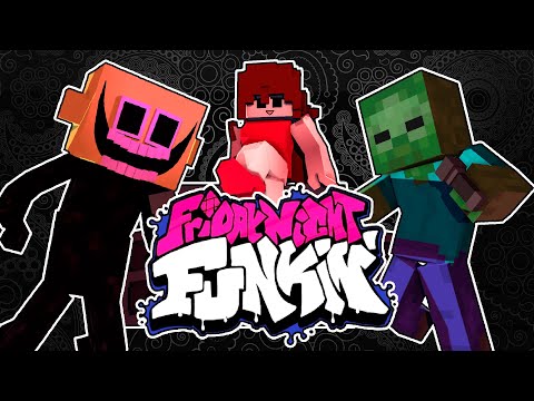 Friday Night Funkin  Challenge - Monster School  Minecraft Animation