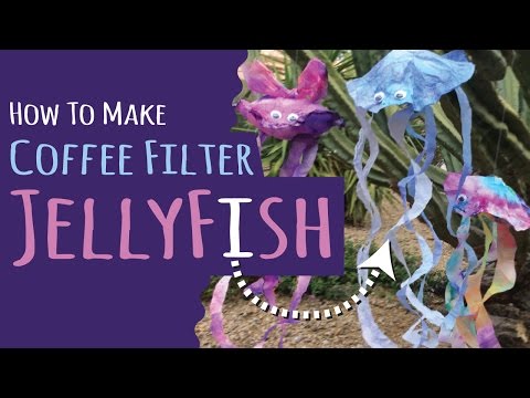 How to Make Jellyfish from Coffee Filters | Kids Craft...