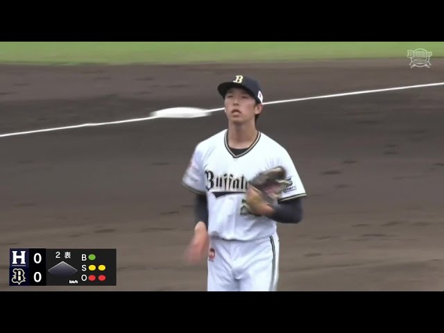 【ファーム】バファローズ・齋藤響介 最後は見逃し三振を奪う!!  2024年6月15日 オリックス・バファローズ 対 くふうハヤテベンチャーズ静岡