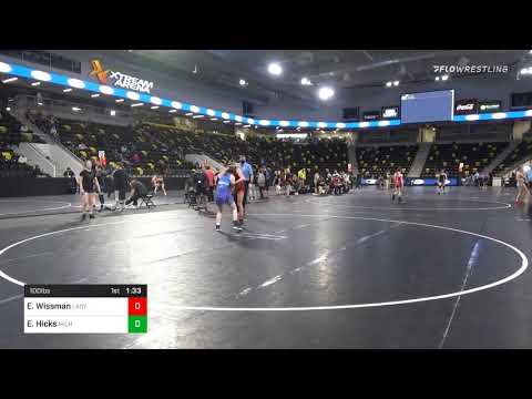 100 Lbs Prelims - Emma Wissman, Lady Outlaws Vs Emaline Hicks, Michigan Revolution