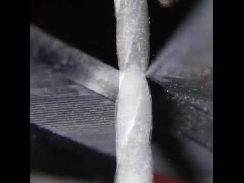 cut the thread with scissors in close-up🔍✂️😋usic: One of Us Had to Go - OTE Feat. Cal Dune