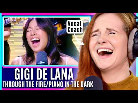 Gigi De Lana! Amazing Filipina Talent | Vocal Coach Analysis | Through the Fire × Piano in The Dark