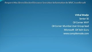 How To Fix Request Blocked Issue In ASP.NET MVC 5 JsonResult Type