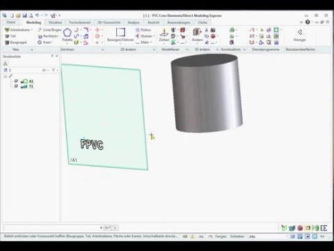 PTC Creo Elements Direct Modeling Express | Kante auf Fläche (gebogen)