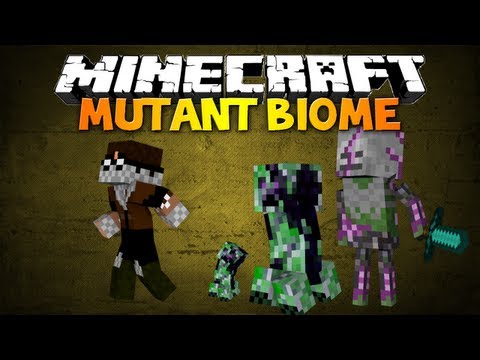Minecraft: Mutant Biome mod - ZOMBIE SKELETON, MUTATED CREEPER & MORE!